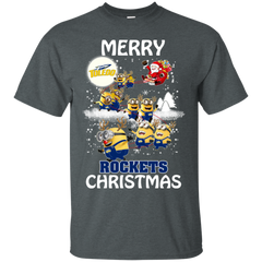 Toledo Rockets Ugly Christmas Sweaters Minions Santa Claus Merry Christmas Cotton T-Shirt - The White Eagles