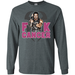 Roman Reigns Fuck Cancer Breast Cancer Awareness LS Cotton T-Shirt - The White Eagles