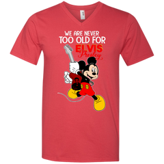 We Are Never Too Old For Elvis Presley Mickey Men's V-Neck T-Shirt - The White Eagles