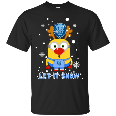 Minion Columbia Lions Ugly Christmas Sweaters Let It Snow Cotton T-Shirt - The White Eagles