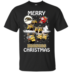 Western Michigan Broncos Ugly Christmas Sweaters Minions Santa Claus Merry Christmas Cotton T-Shirt - The White Eagles