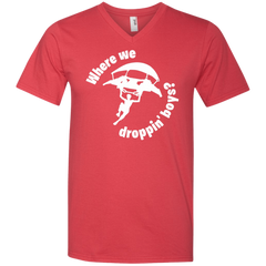 Fortnite Where We Droppin Men's V-Neck T-Shirt - The White Eagles