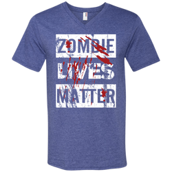 Zombie Lives Matter Tshirt Men's V-Neck T-Shirt - The White Eagles