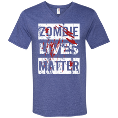 Zombie Lives Matter Tshirt Men's V-Neck T-Shirt - The White Eagles