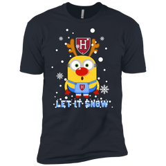 Minion Harvard Crimson Ugly Christmas Sweaters Let It Snow Men's Sleeve Shirt - The White Eagles