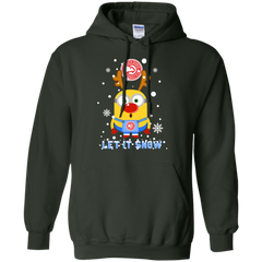 Minion Atlanta Hawks Ugly Christmas Sweaters Let It Snow Hoodie - The White Eagles