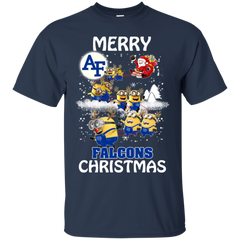 Air Force Falcons T Shirts Minions Santa Claus Merry Christmas Hoodies Sweatshirts Cotton T-Shirt - The White Eagles