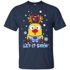 Minion Missouri State Bears Ugly Christmas Sweaters Let It Snow Cotton T-Shirt - The White Eagles