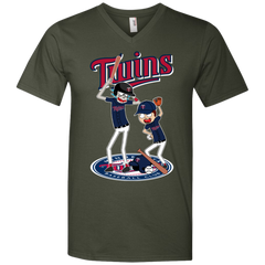 Minnesota Twins Baseball Rick And Morty Men's V-Neck T-Shirt - The White Eagles