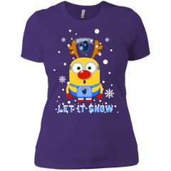 Minion Monmouth Hawks Ugly Christmas Sweaters Let It Snow Ladies' Shirt - The White Eagles