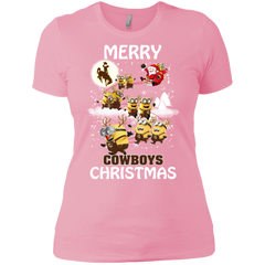 Wyoming Cowboys Ugly Christmas Sweaters Minions Santa Claus Merry Christmas Ladies' Shirt - The White Eagles