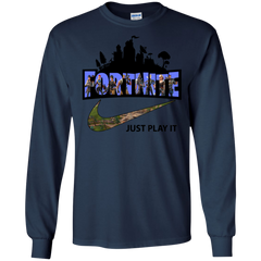 Fortnite Just Play It Nike Logo LS Cotton T-Shirt - The White Eagles