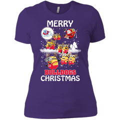 Fresno State Bulldogs Ugly Christmas Sweaters Minions Santa Claus Merry Christmas Ladies' Shirt - The White Eagles