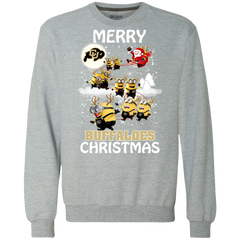 Colorado Buffaloes Ugly Christmas Sweaters Minions Santa Claus Merry Christmas Sweatshirt - The White Eagles