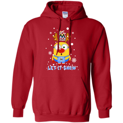 Minion Miami Marlins Ugly Christmas Sweaters Let It Snow Hoodie - The White Eagles