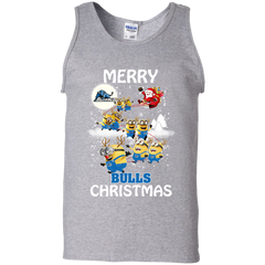 Buffalo Bulls Ugly Christmas Sweaters Minions Santa Claus Merry Christmas Tank Top - The White Eagles