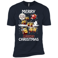 Texas A_amp_m Aggies Ugly Christmas Sweaters Minions Santa Claus Merry Christmas Men's Sleeve Shirt - The White Eagles