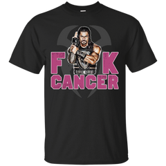 Roman Reigns Fuck Cancer Breast Cancer Awareness Cotton T-Shirt - The White Eagles