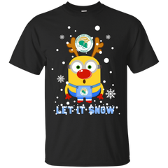Minion Norfolk State Spartans Ugly Christmas Sweaters Let It Snow Cotton T-Shirt - The White Eagles