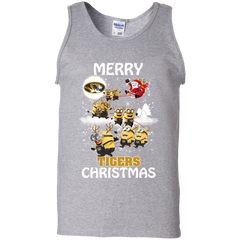 Missouri Tigers Ugly Christmas Sweaters Minions Santa Claus Merry Christmas Tank Top - The White Eagles