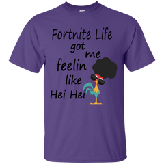 Fortnite Life Got Me Feelin Like Hei Hei Cotton T-Shirt - The White Eagles