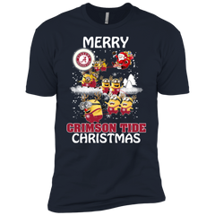 Alabama Crimson Tide T Shirts Minions Santa Claus Merry Christmas Men's Sleeve Shirt - The White Eagles