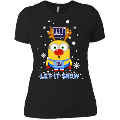 Minion New York Giants Ugly Christmas Sweaters Let It Snow Ladies' Shirt - The White Eagles