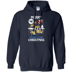 Nevada Wolf Pack Ugly Christmas Sweaters Minions Santa Claus Merry Christmas Hoodie - The White Eagles
