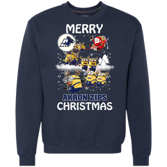 Akron Zips T Shirts Minions Santa Claus Merry Christmas Hoodies Sweatshirts Sweatshirt - The White Eagles