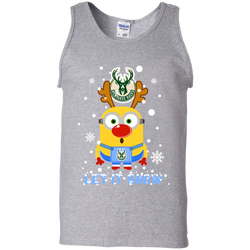 Minion Milwaukee Bucks Ugly Christmas Sweaters Let It Snow Tank Top - The White Eagles