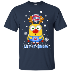 Minion Montréal Canadiens Ugly Christmas Sweaters Let It Snow Cotton T-Shirt - The White Eagles