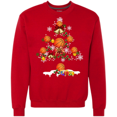 Christmas Is Coming Basketball Santa Claus Ugly Christmas Sweater Sweatshirt - The White Eagles