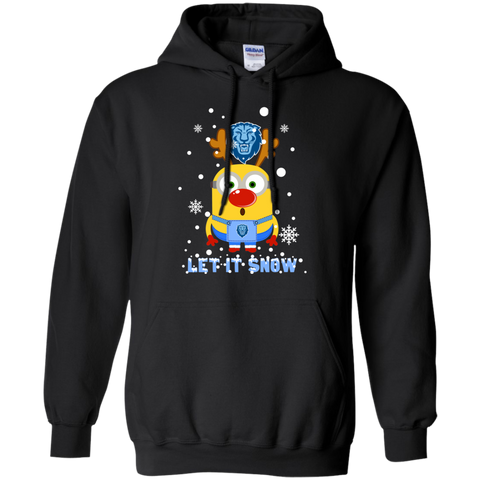 Minion Columbia Lions Ugly Christmas Sweaters Let It Snow Hoodie - The White Eagles