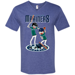 Seattle Mariners Baseball Rick And Morty Men's V-Neck T-Shirt - The White Eagles