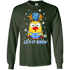 Minion Columbia Lions Ugly Christmas Sweaters Let It Snow LS Cotton T-Shirt - The White Eagles
