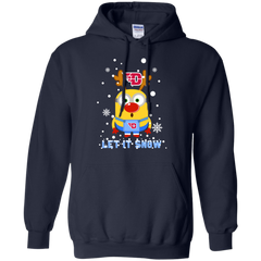 Minion Dayton Flyers Ugly Christmas Sweaters Let It Snow Hoodie - The White Eagles