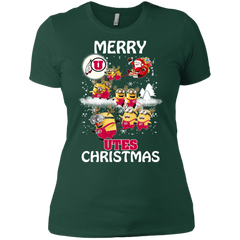 Utah Utes Ugly Christmas Sweaters Minions Santa Claus Merry Christmas Ladies' Shirt - The White Eagles