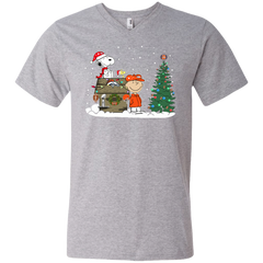 Denver Broncos Snoopy The Peanuts Ugly Christmas Sweater  Super Bowl Men's V-Neck T-Shirt - The White Eagles