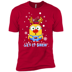 Minion Illinois State Redbirds Ugly Christmas Sweaters Let It Snow Men's Sleeve Shirt - The White Eagles