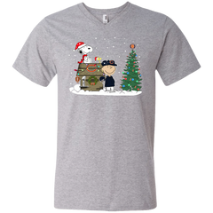 Chicago Bears Snoopy The Peanuts Ugly Christmas Sweater  Super Bowl Men's V-Neck T-Shirt - The White Eagles