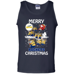 Toledo Rockets Ugly Christmas Sweaters Minions Santa Claus Merry Christmas Tank Top - The White Eagles