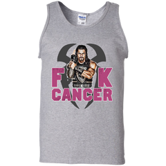 Roman Reigns Fuck Cancer Breast Cancer Awareness Tank Top - The White Eagles