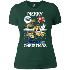 Nevada Wolf Pack Ugly Christmas Sweaters Minions Santa Claus Merry Christmas Ladies' Shirt - The White Eagles