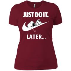 Just Do It The Peanuts Movie Snoopy Nike Logo Ladies' Shirt - The White Eagles