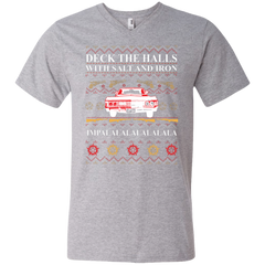 Deck The Halls With Salt And Iron Ugly Christmas Sweater Men's V-Neck T-Shirt - The White Eagles