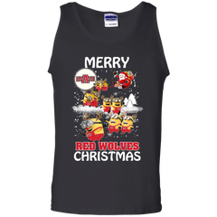 Arkansas State Red Wolves T Shirts Minions Santa Claus Merry Christmas Tank Top - The White Eagles