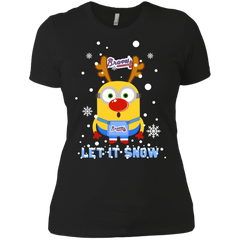Minion Atlanta Braves  Ugly Christmas Sweaters Let It Snow Ladies' Shirt - The White Eagles