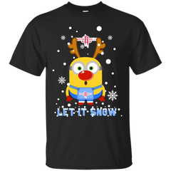 Minion Houston Rockets Ugly Christmas Sweaters Let It Snow Cotton T-Shirt - The White Eagles