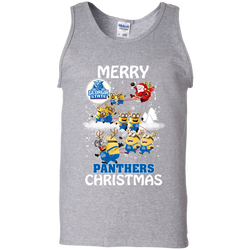 Georgia State Panthers Ugly Christmas Sweaters Minions Santa Claus Merry Christmas Tank Top - The White Eagles
