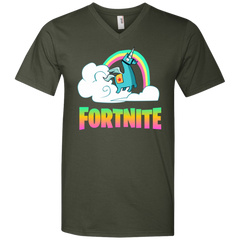 Fortnite Battle Royale Unicorn Men's V-Neck T-Shirt - The White Eagles
